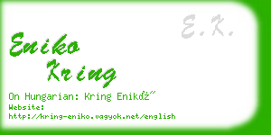 eniko kring business card